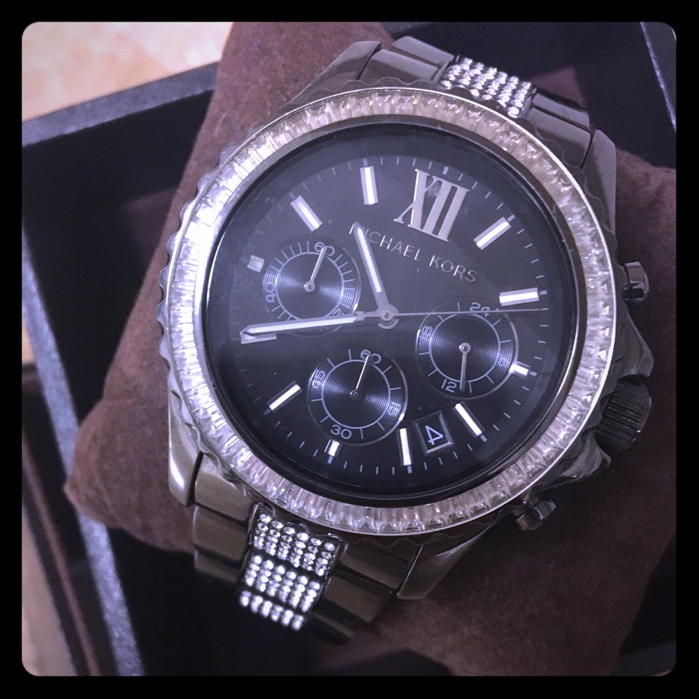 Michael Kors Gunmetal watch (woman’s)